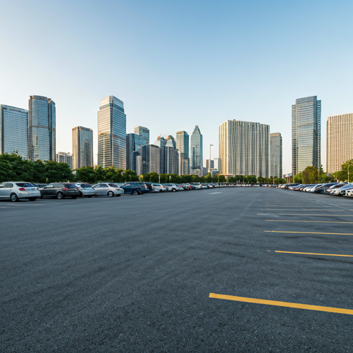 urban parking lot
